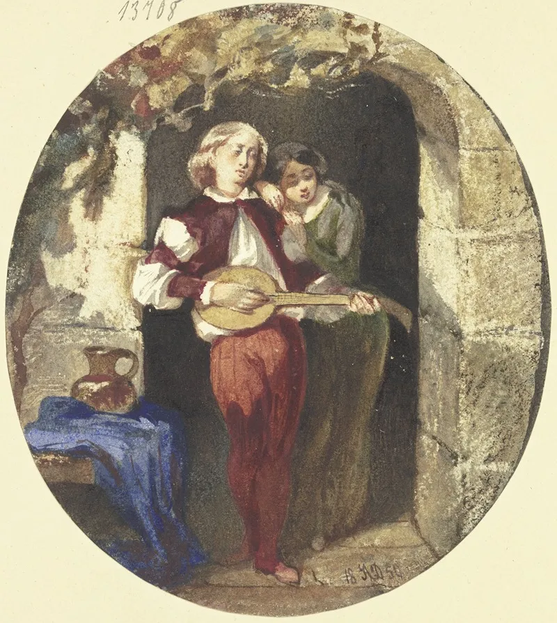 Lovers In The Front Door Wall Art by Andreas Deckelmann - High-Resolution Digital Print