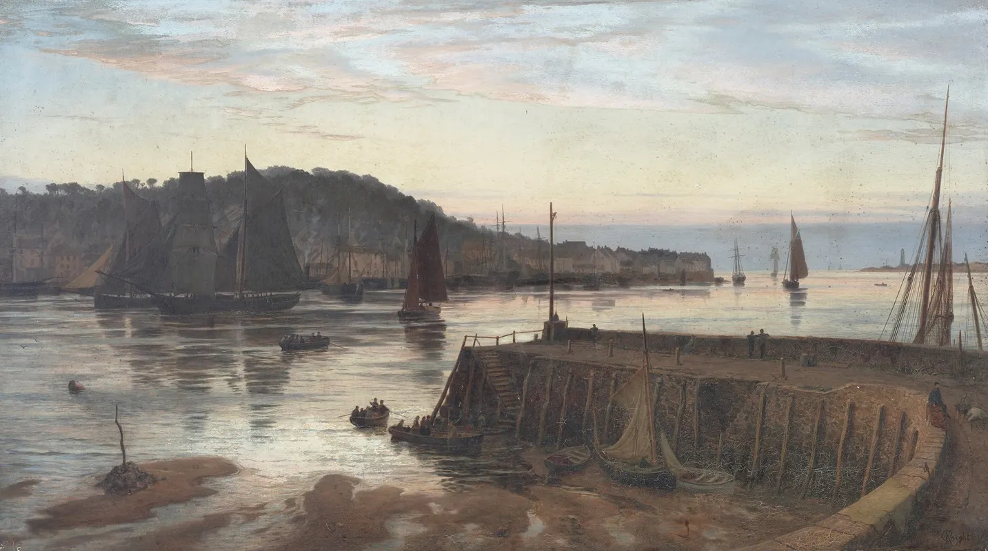 Low Tide Appleton Ferry Wall Art by Charles Parsons Knight - High-Resolution Digital Print