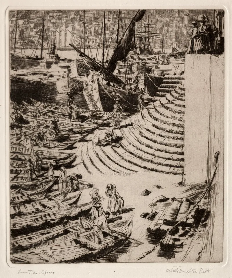 Low Tide Oporto Wall Art by Orville Houghton Peets - High-Resolution Digital Print