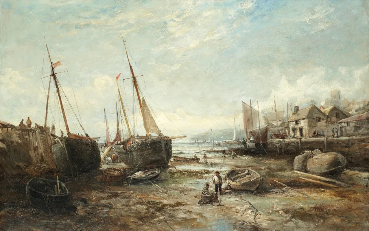 Low Tide Penzance Wall Art by William Edward Webb - High-Resolution Digital Print
