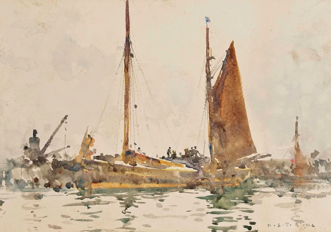 Lowestoft Fishing Boats Moored At Falmouth
