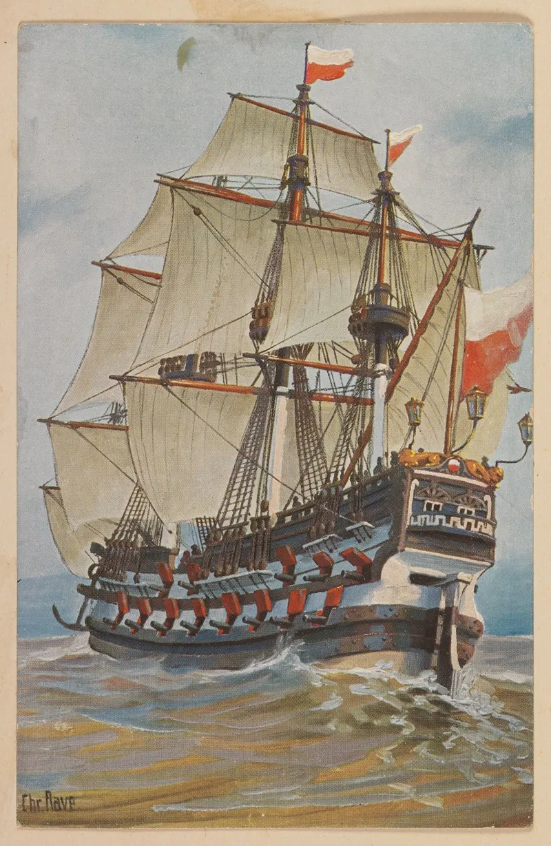 Lubeck Warship Lowe 16th Century Wall Art by Christopher Rave - High-Resolution Digital Print