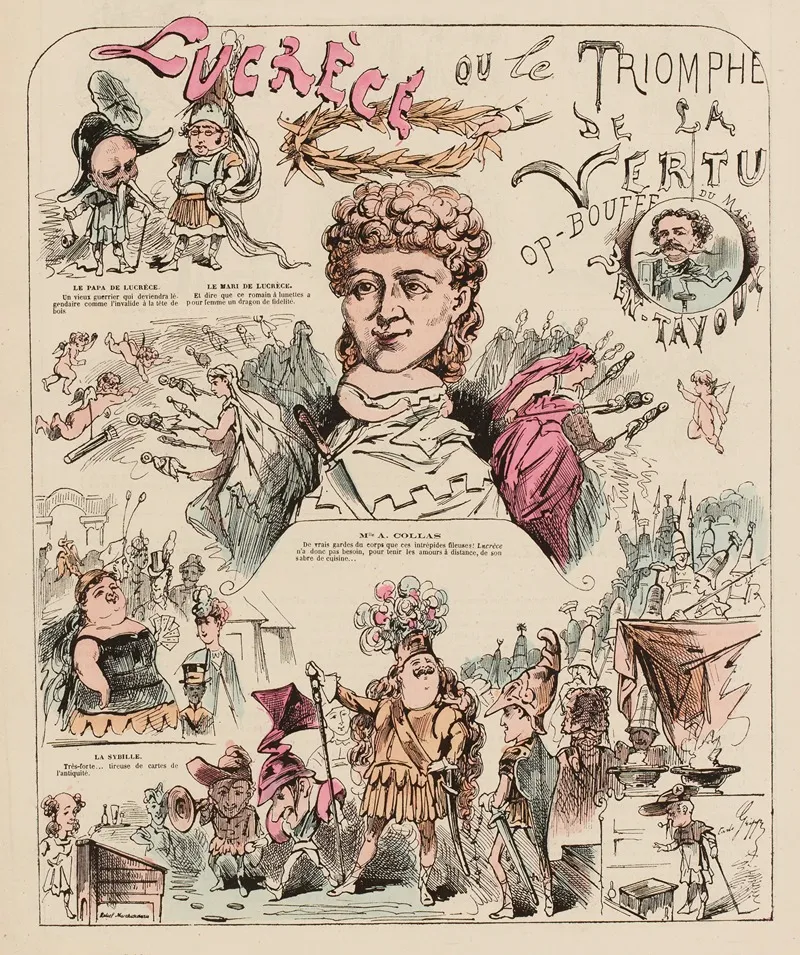 Lucrece Ou Le Triomphe De La Vertu Op Bouffe Du Maestro Ben Tayoux Wall Art by Charles Tronsens (Carlo Gripp) - High-Resolution Digital Print