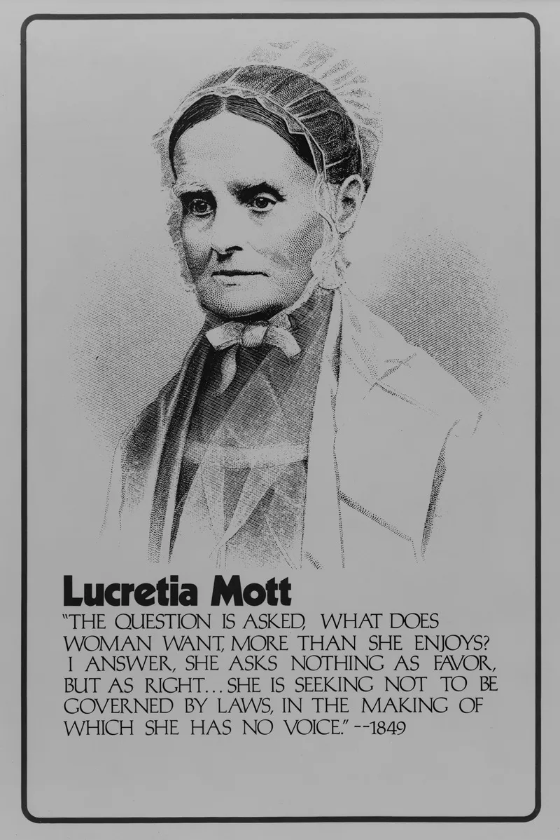 Lucretia Mott The Question Is Asked What Does Woman Want Wall Art by Anonymous - High-Resolution Digital Print