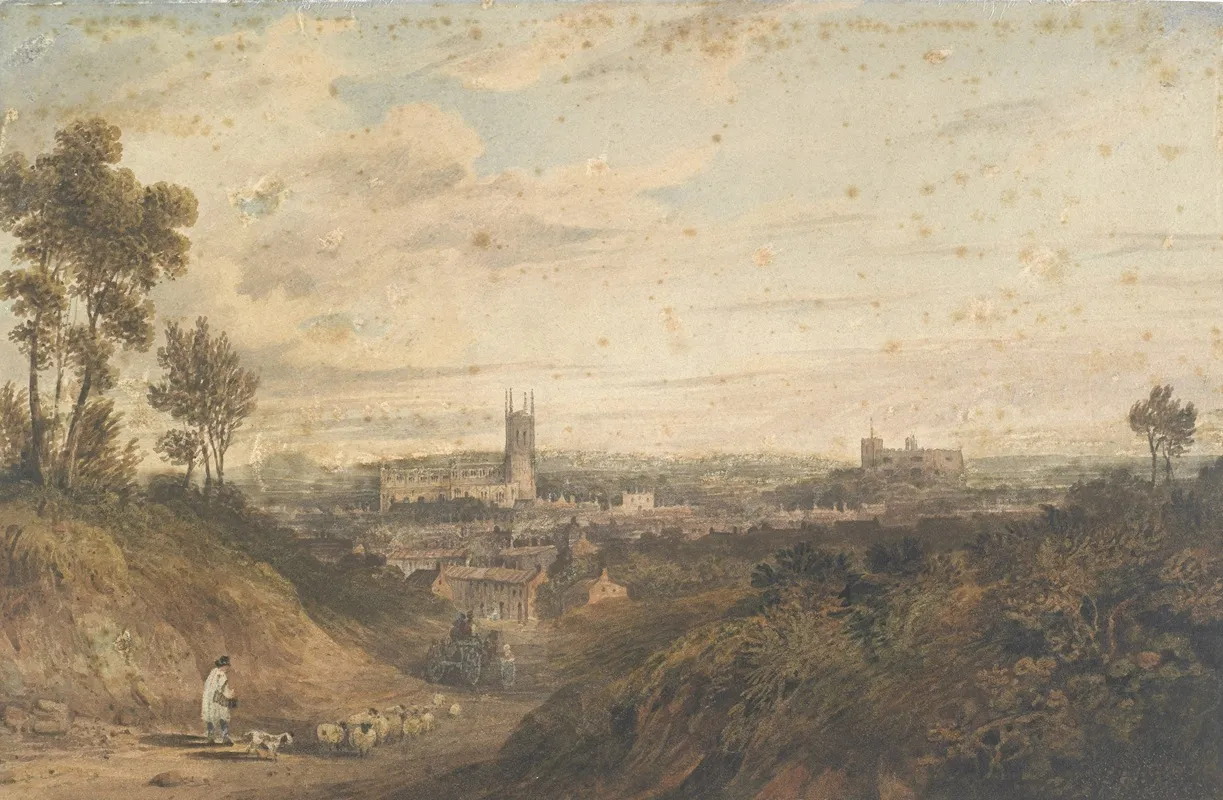 Ludlow Church Wall Art by Paul Sandby Munn - High-Resolution Digital Print
