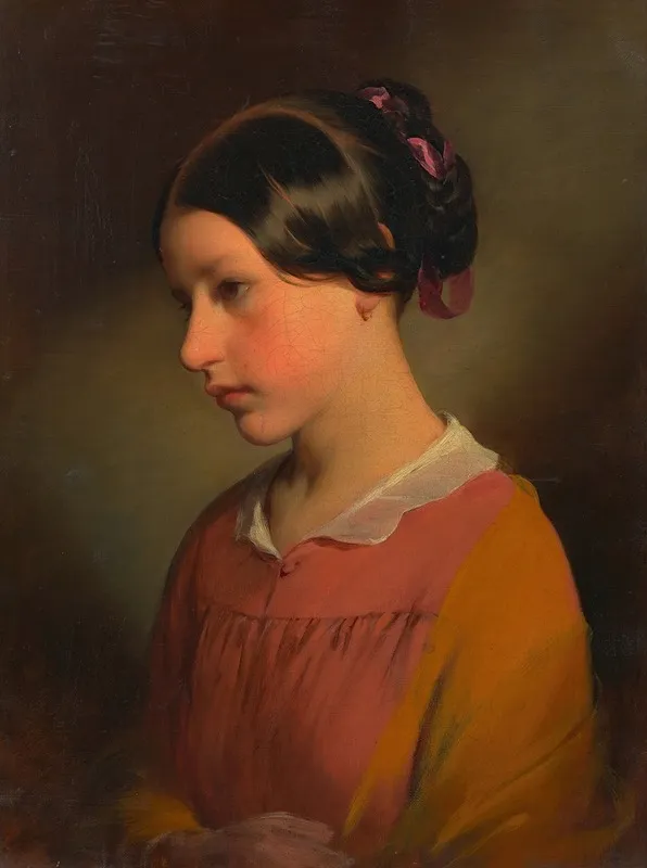 Ludmilla Amerling Tochter Des Kunstlers Als Kind Wall Art by Friedrich von Amerling - High-Resolution Digital Print
