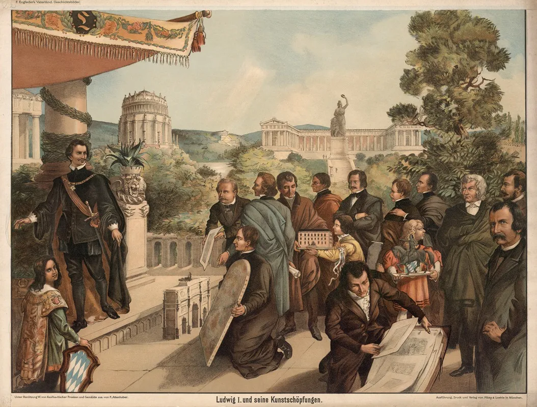 Ludwig I Und Seine Kunstschopfungen Wall Art by Friedrich Attenhuber - High-Resolution Digital Print
