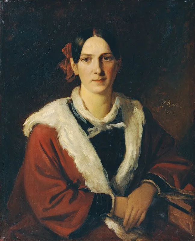 Luise Von Schwind Die Gattin Des Malers Moritz Von Schwind Wall Art by Carl Rahl - High-Resolution Digital Print