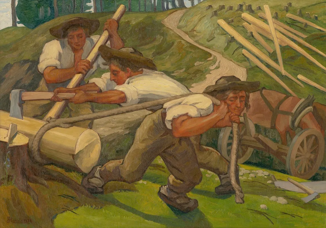 Lumberjacks Wall Art by Jozef Hanula - High-Resolution Digital Print