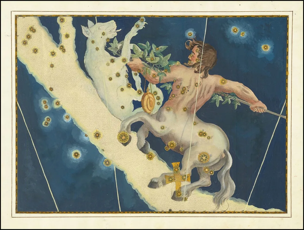 Lupus And Centarus 2 Wall Art by Johann Bayer - High-Resolution Digital Print