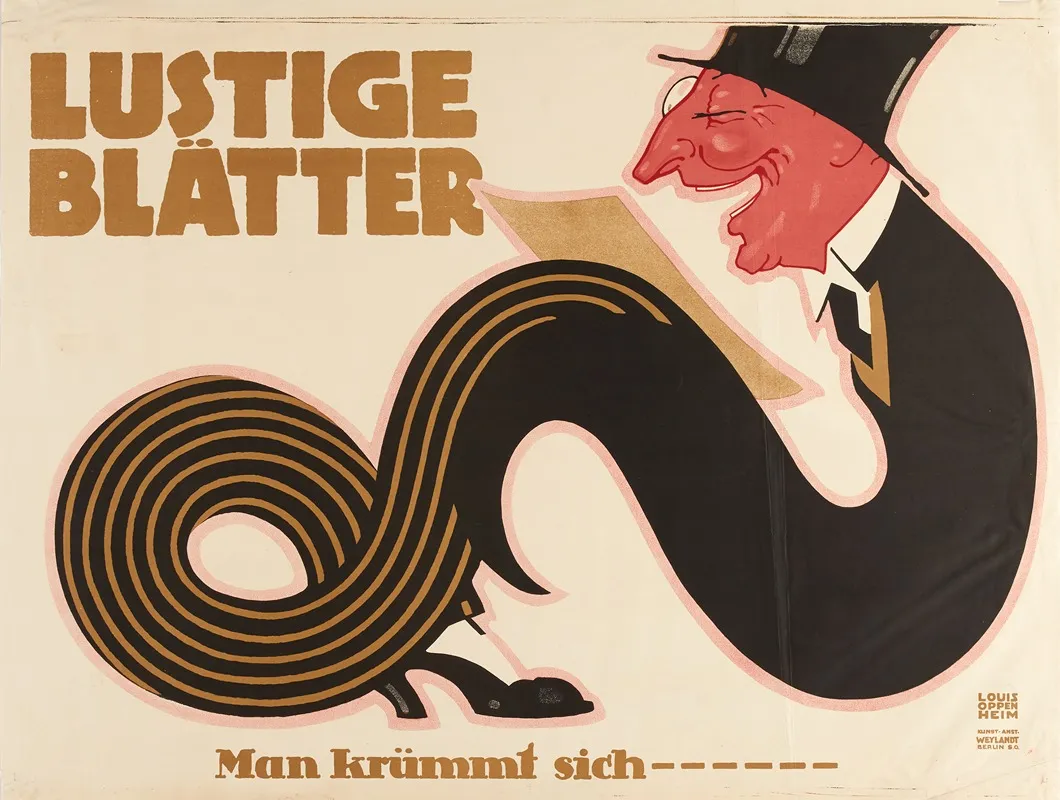 Lustige Blatter Man Krummt Sich Wall Art by Louis Oppenheim - High-Resolution Digital Print