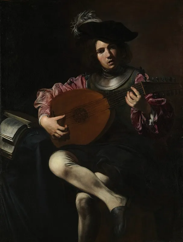 Lute Player Wall Art by Valentin de Boulogne - High-Resolution Digital Print