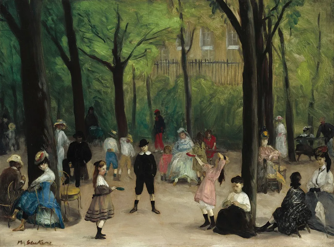 Luxembourg Gardens Wall Art by William James Glackens - High-Resolution Digital Print