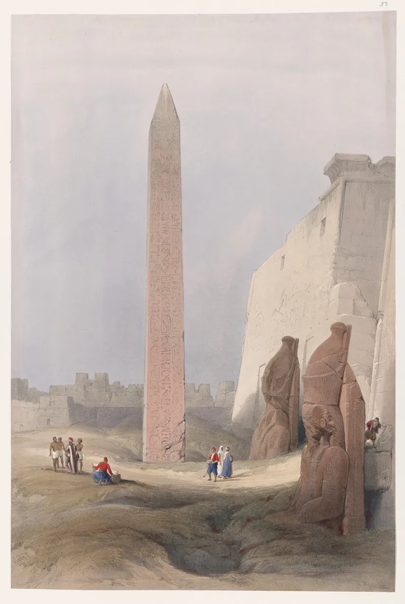 Luxor Dec 1st 1838 Wall Art by David Roberts - High-Resolution Digital Print