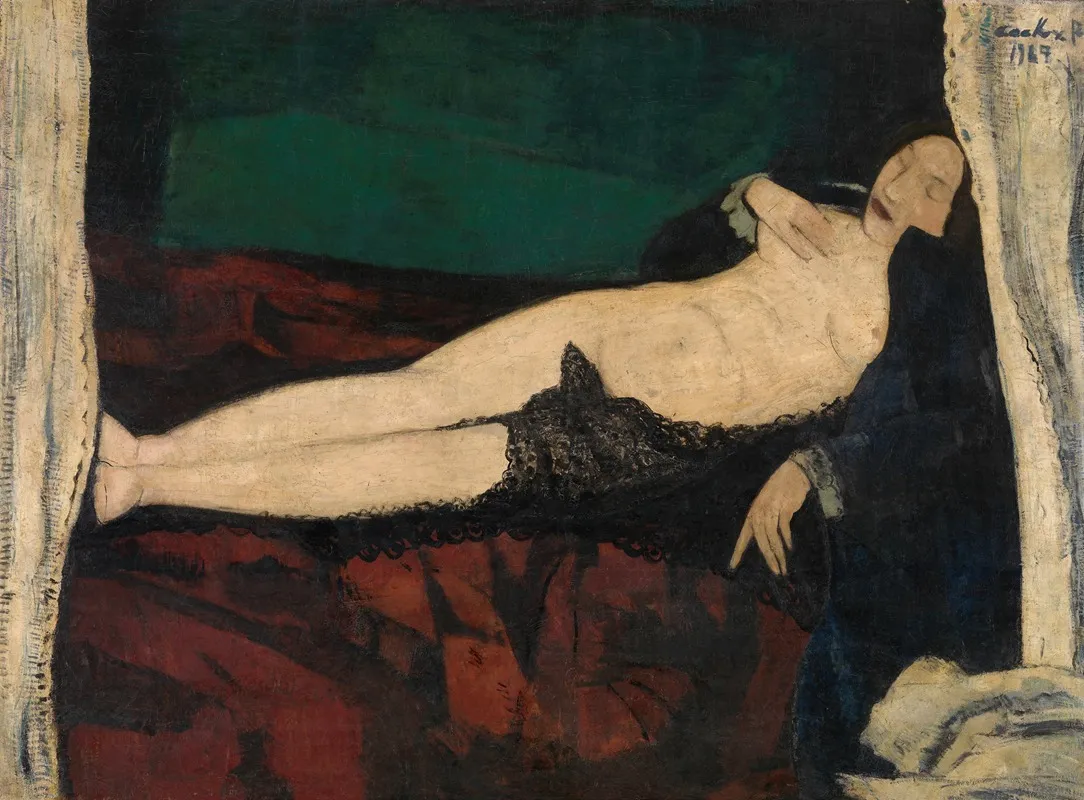 Lying Nude 7 Wall Art by Philibert Cockx - High-Resolution Digital Print