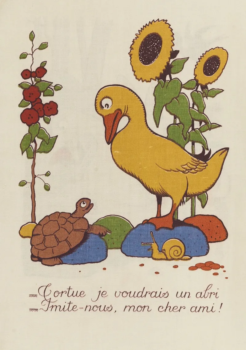 M Canard Cherche Une Maison Pl 04 Wall Art by Benjamin Rabier - High-Resolution Digital Print