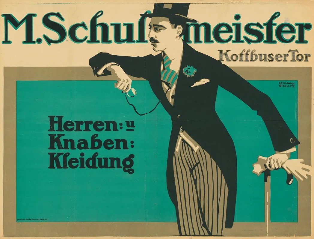M Schulmeister Herren Und Knaben Kleidung Wall Art by Walter Lehmann-Steglitz - High-Resolution Digital Print