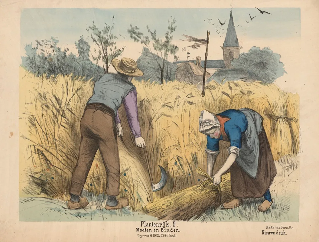 Maaien En Binden Wall Art by Hendrik Jan van Lummel - High-Resolution Digital Print