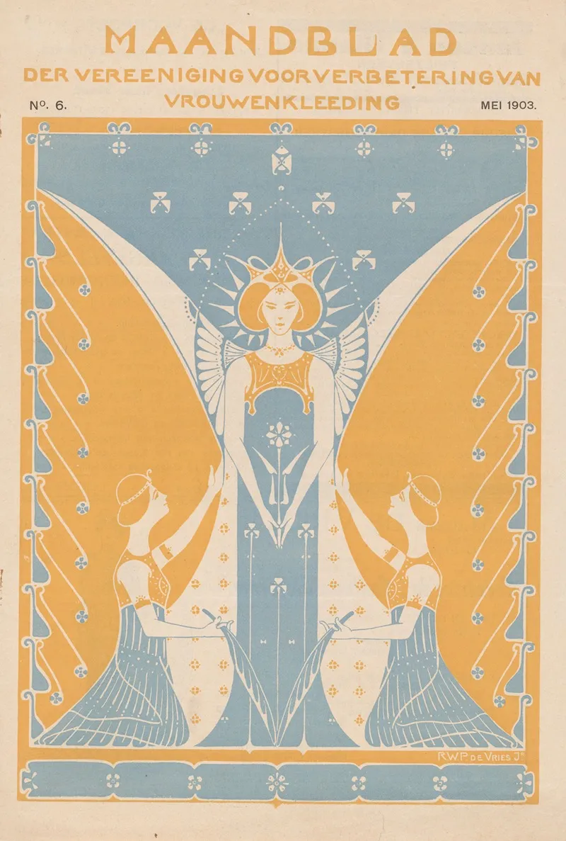 Maandblad Der Vereeniging Voor Verbetering Van Vrouwenkleeding No 6 Mei Wall Art by Reinier Willem Petrus de Vries - High-Resolution Digital Print