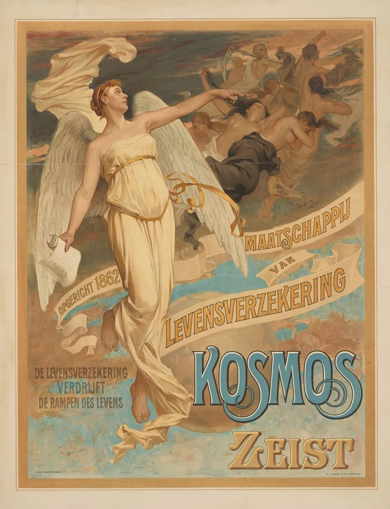 Maatschappij Van Levensverzekeing Kosmos Zeist Opgericht 1862 De Levensverzekering Verdrijft De Rampen Des Levens