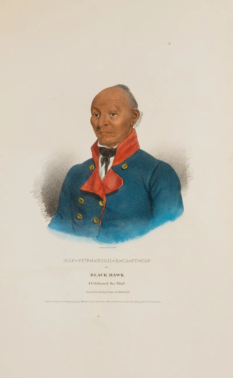 Mac Cut I Mish E Ca Cu Cac Or Black Hawk A Celebrated Sac Chief