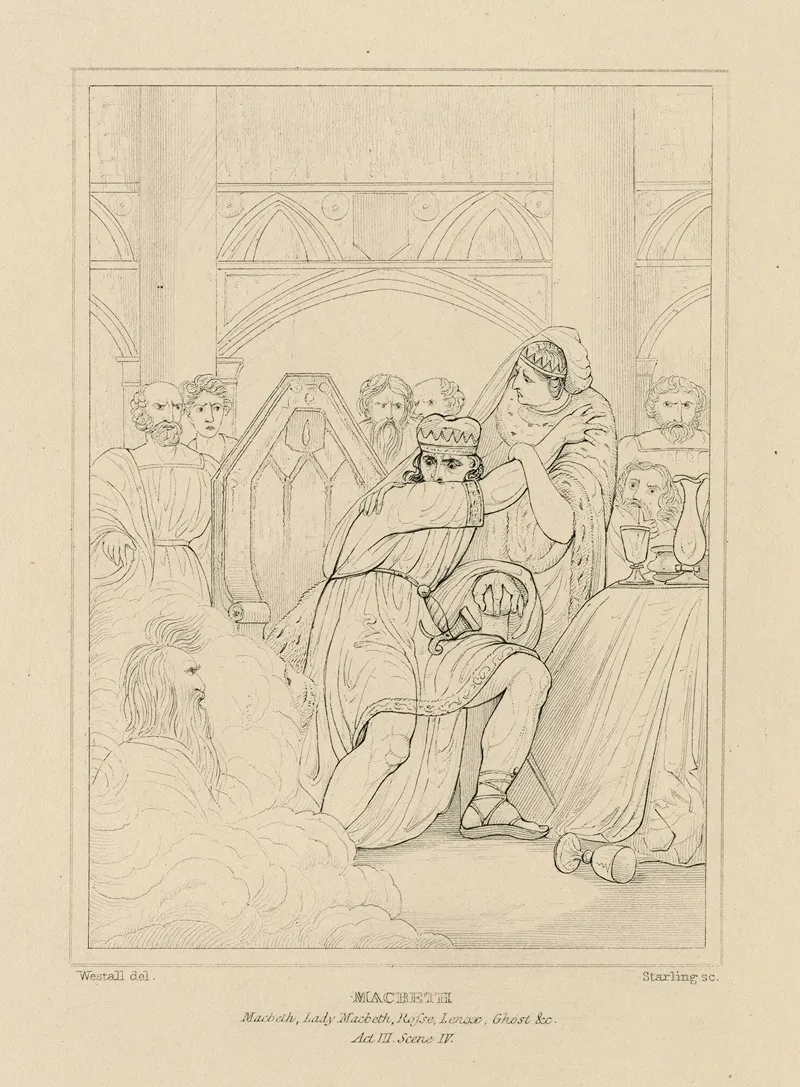 Macbeth Act 3 Scene 4 Wall Art by William Francis Starling - High-Resolution Digital Print