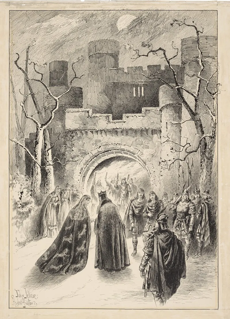 Macbeth Act I Scene 6 Lyceum Theatre January 19 1889 Henry Irving As Macbeth Ellen Terry As Lady Macbeth Wall Art by John Jellicoe - High-Resolution Digital Print
