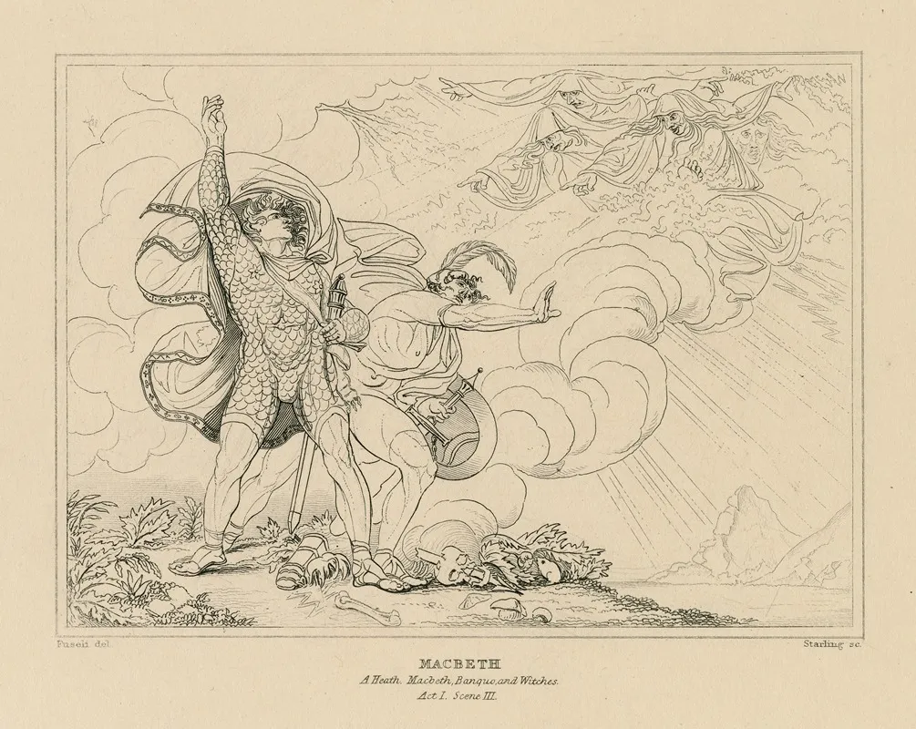 Macbeth Act I Scene Iii Wall Art by William Francis Starling - High-Resolution Digital Print