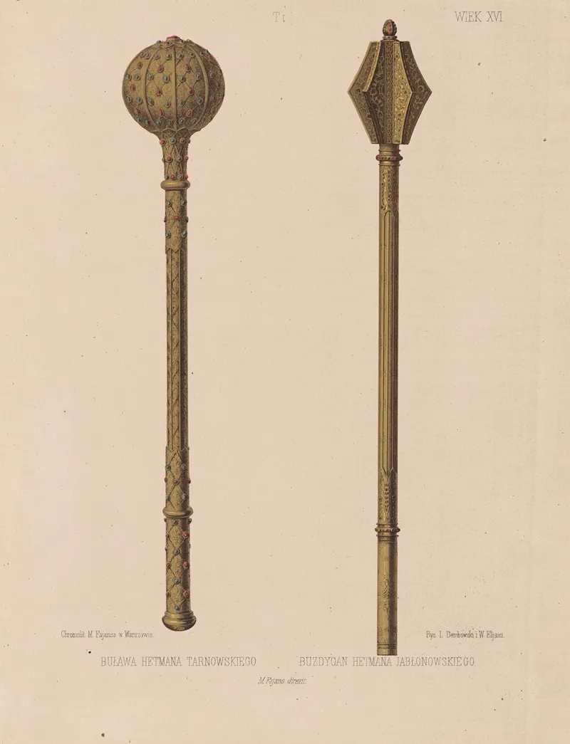 Mace Of Hetman Tarnowski And Buzdygan Mace Of Hetman Jablonowski Wall Art by Leon Dembowski - High-Resolution Digital Print