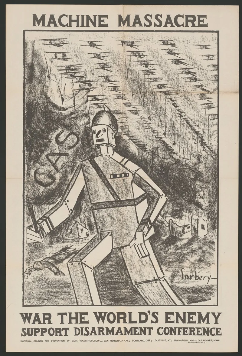 Machine Massacre War The Worlds Enemy Support Disarmament Conference