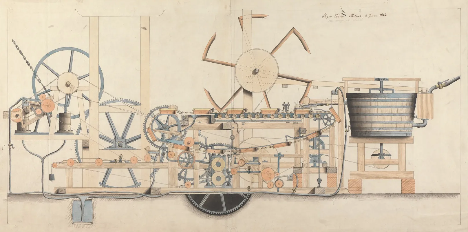 Machinery For The Manufacture Of Paper Wall Art by John Farey Jr. - High-Resolution Digital Print