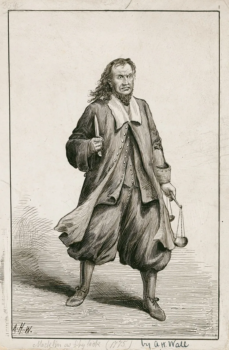 Macklin As Shylock Wall Art by Alfred H. Wall - High-Resolution Digital Print