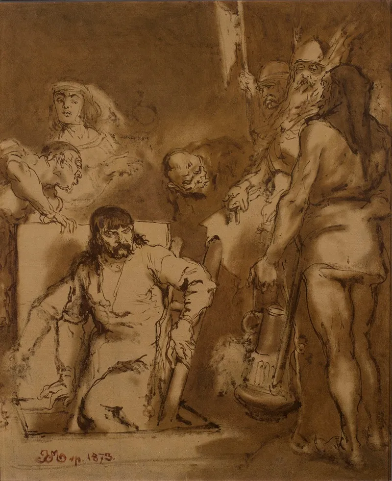 Macko Borkowic Sketch Wall Art by Jan Matejko - High-Resolution Digital Print