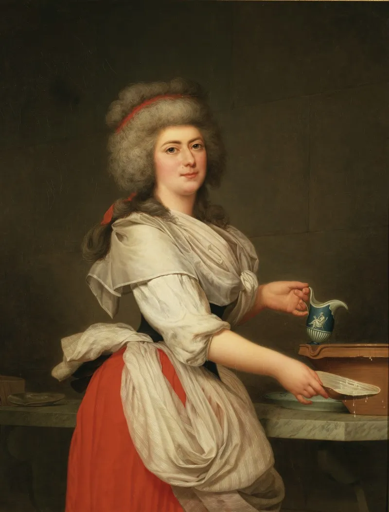 Madame A Aughie Friend Of Queen Marie Antoinette As A Dairymaid In The Royal Dairy At Trianon Wall Art by Adolf Ulrik Wertmüller - High-Resolution Digital Print