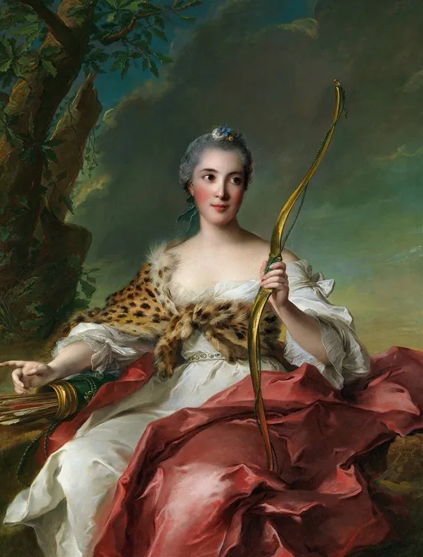 Madame Bergeret De Frouville As Diana Wall Art by Jean-Marc Nattier - High-Resolution Digital Print