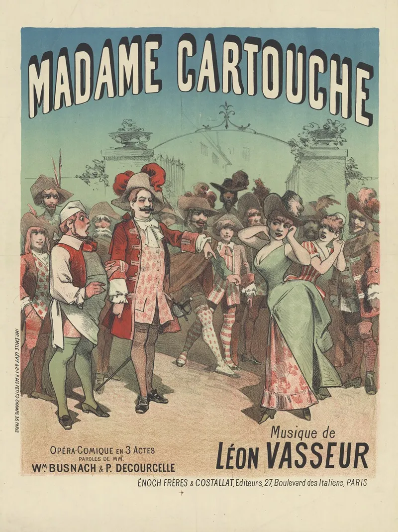 Madame Cartouche Opera Comique En 3 Actes Wall Art by Enoch Frères & Costallat - High-Resolution Digital Print