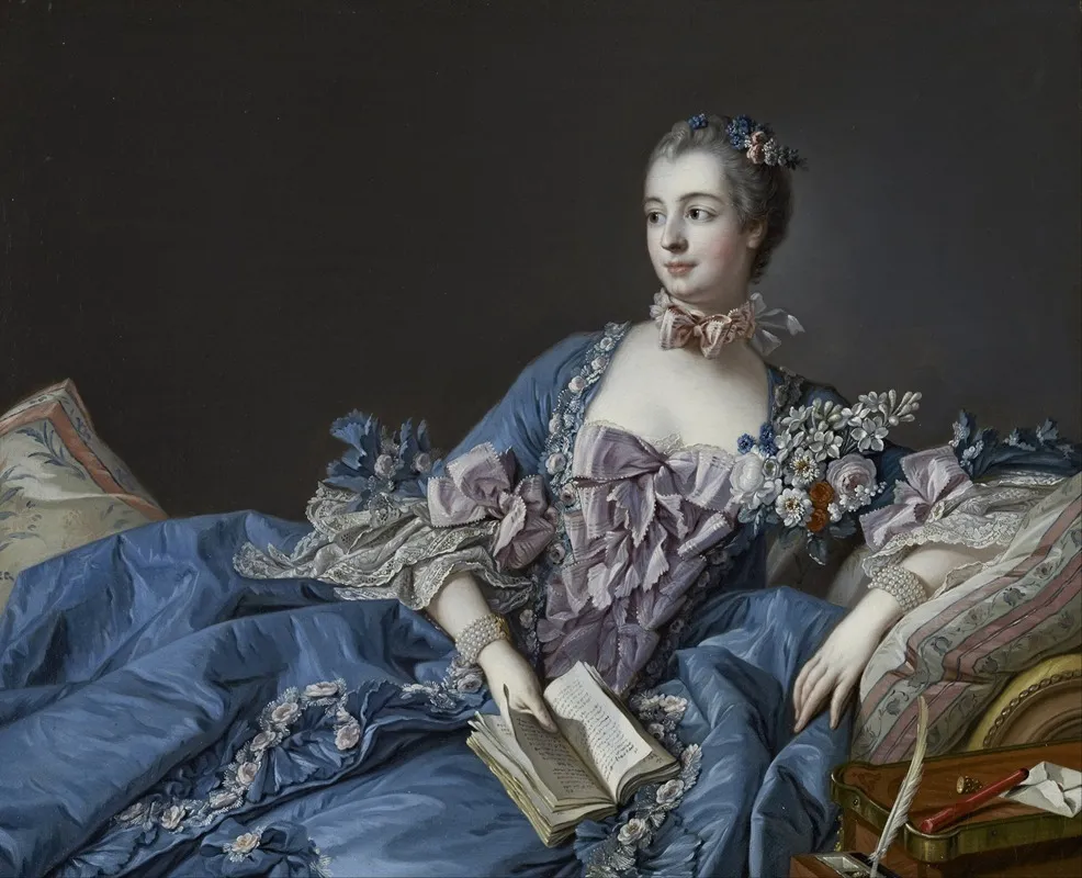 Madame De Pompadour Jeanne Antoinette Poisson 1721 1764 Wall Art by François Boucher - High-Resolution Digital Print