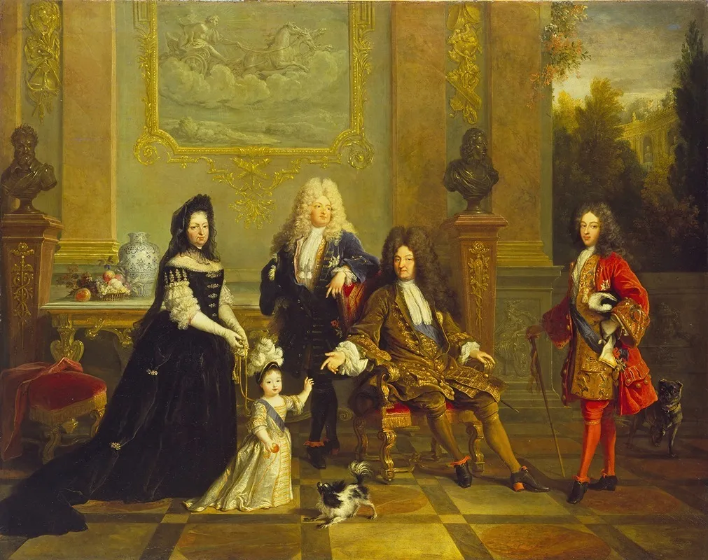 Madame De Ventadour With Louis Xiv And His Heirs