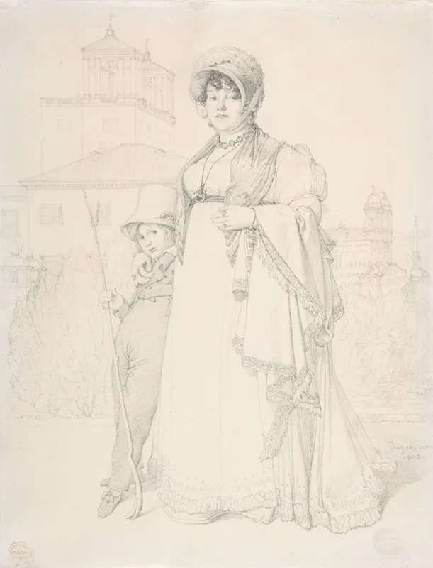 Madame Guillaume Guillon Lethiere Nee Marie Joseph Honoree Vanzenne And Her Son Lucien Lethiere