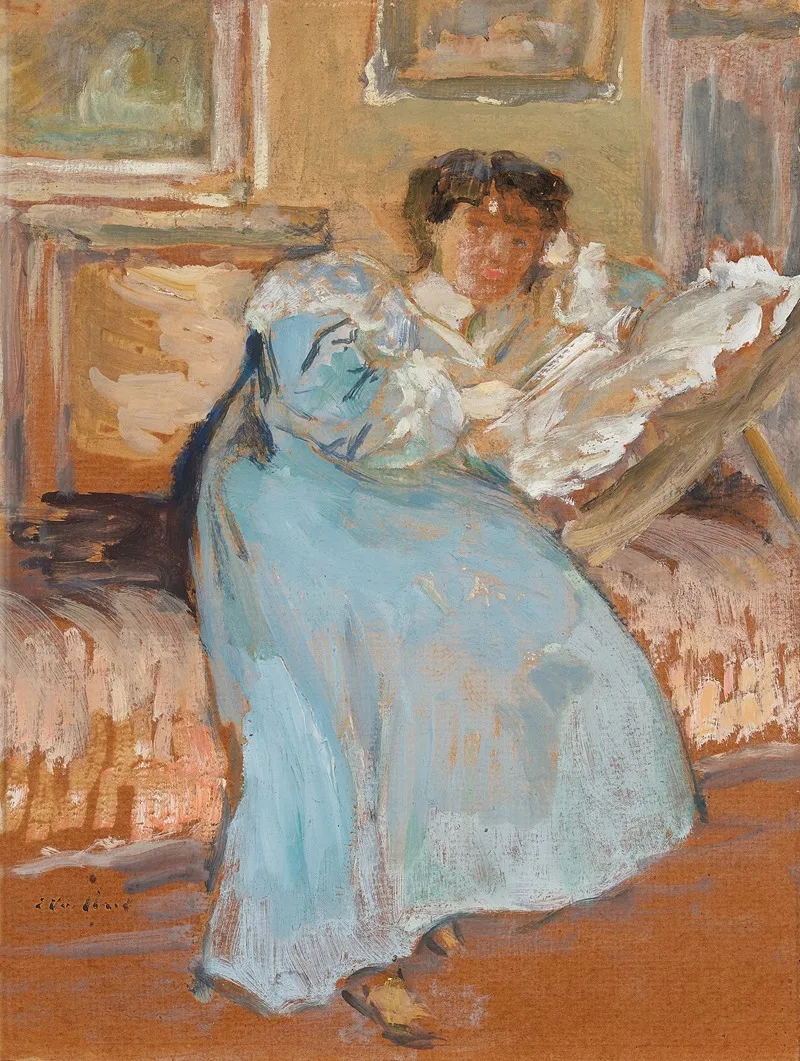 Madame Hessel A La Robe Opale