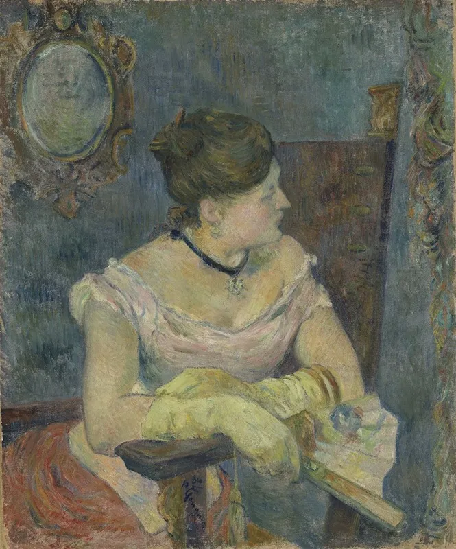 Madame Mette Gauguin In Evening Dress Wall Art by Paul Gauguin - High-Resolution Digital Print