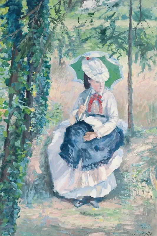 Madame Piette A Lombrelle Wall Art by Ludovic Piette-Montfoucault - High-Resolution Digital Print