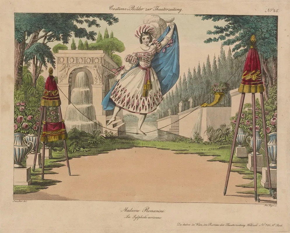 Madame Romanini La Sylphide Aerienne Wall Art by Johann Christian Schoeller - High-Resolution Digital Print