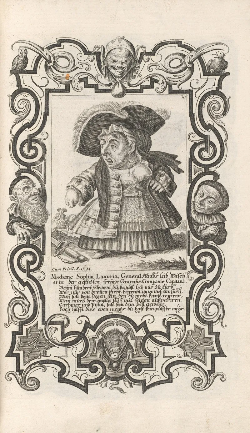 Madame Sophia Luxuria General Staabs Leib Wascherin Der Gestuzten Freyen Granatir Companie Capitana Pl 30 Wall Art by Elias Baeck - High-Resolution Digital Print
