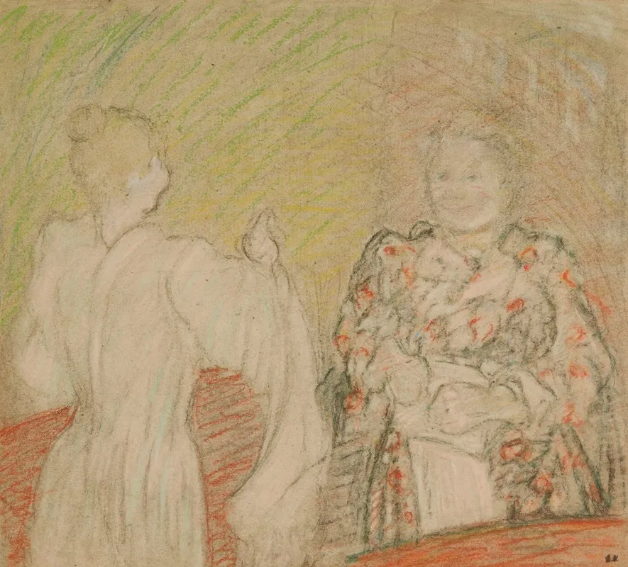 Madame Vuillard Conversant Avec Une Jeune Fille