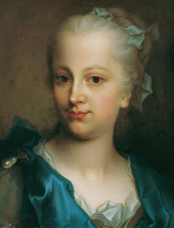 Madchen In Blauem Kleid Wall Art by Christian Seybold - High-Resolution Digital Print