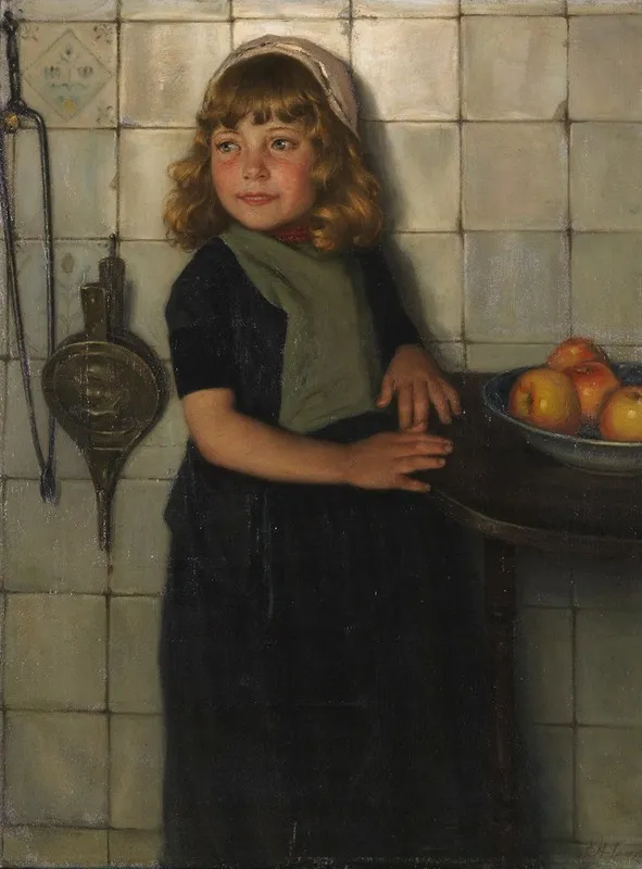 Madchen Mit Apfeln