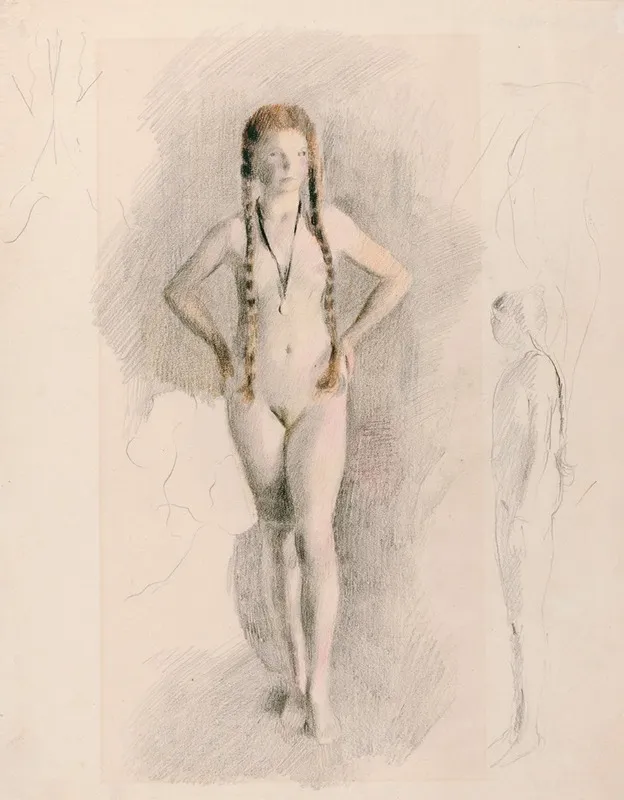 Madchen Mit Medaillon