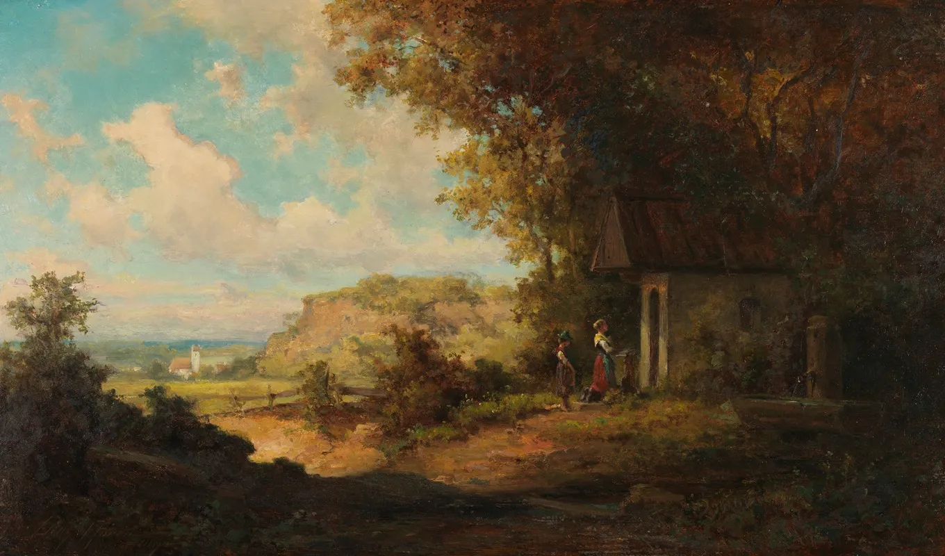 Madchen Vor Waldkapelle