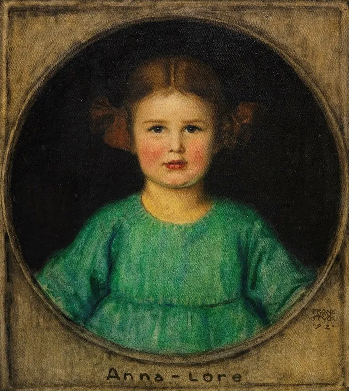 Madchenbildnis Anna Lore Butzer Wall Art by Franz von Stuck - High-Resolution Digital Print